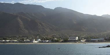 Bahía de los Ángeles. Vista de la bahía desde el muelle