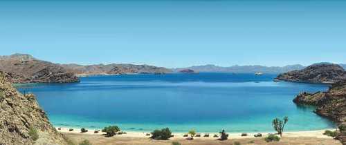 Panorámica de la bahía Concepción. Baja California Sur.