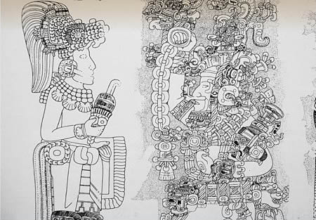 Escritura jeroglífica maya. Estela 31 de Tikal