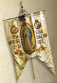 Estandarte de la Virgen de Guadalupe utilizado por Miguel Hidalgo y Costilla