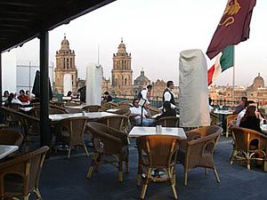 Gran Hotel de la Ciudad de México. Salón Terraza con vista al zócalo