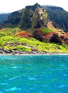Costa NaPali en Kauai. Hawái.