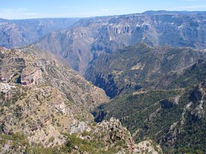 Vista de las barrancas desde la estación Divisadero.