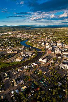 Vista aérea de Fairbanks. Alaska.