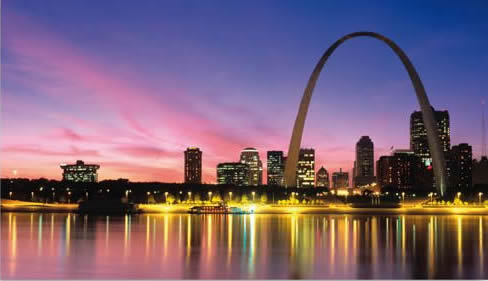 Gateway Arch Riverfront. San Luis Misuri.