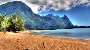 Playa Haena en Kauai. Hawái.