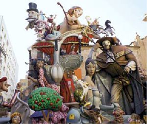 Recordando al Fantasma de la Ópera. Festival de Las Fallas, Valencia.