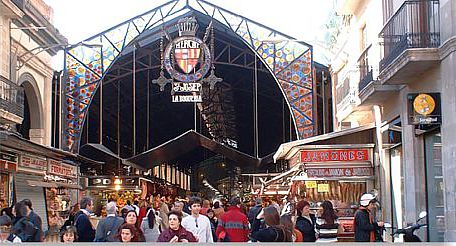 Entrada del mercado Boqueria.