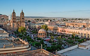 Panorámica de la Plaza de Armas. Ciudad de Durango.