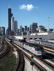 California Zephyr. Saliendo de Chicago.