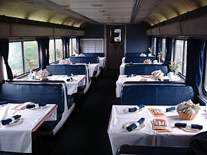 California Zephyr. Vagón Comedor.