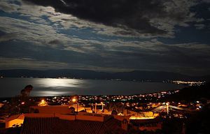 Anochecer en el lago de Chapala