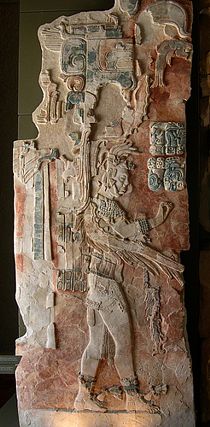 Bajorelieve en el museo del sitio en Palenque