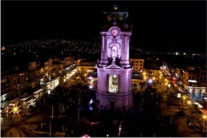 Reloj Monumental de Pachuca. Turismo nocturno sustentable.