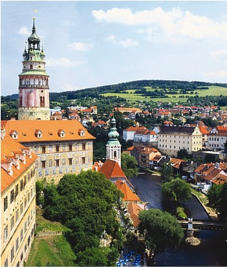 Panorámica de la ciudad Cesky Krumlov