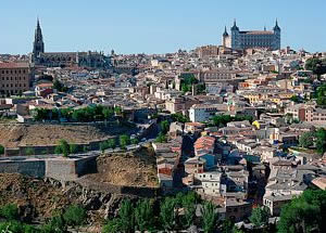 Ciudad de Toledo y el valle del Tajo.
