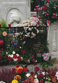 Tumba de Frèdèric Chopin. Cementerio Père-Lachaise.