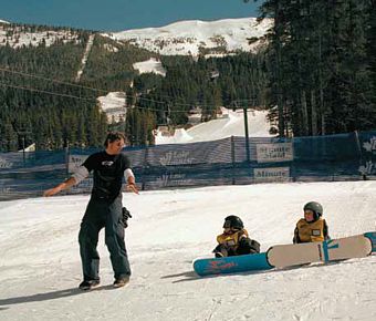 Lecciones de snowboard. Lake Louise.