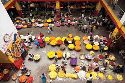 Mercado de Krishnarajendra. Bangalore.