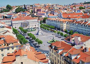 Plaza del Rossio. Lisboa.