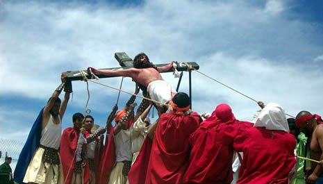 Representación de la Pasión de Cristo en Iztapalapa. Semana Santa en México.