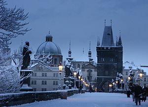 Paisaje invernal. Praga.