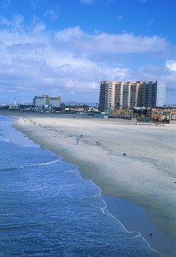 Playa y hoteles de Rosarito.