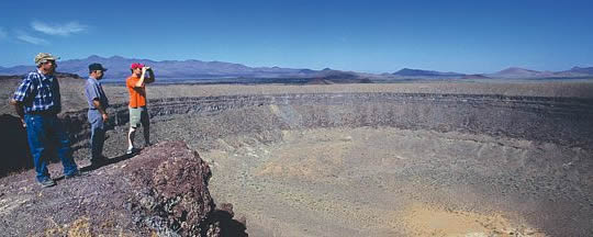 Crater en El Pinacate. Desiertos de México.