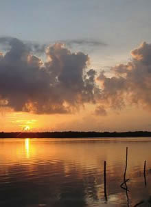 Amanecer en la laguna Guerrero.