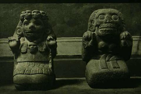 Representación de Mictecacíhuatl y Mictlantecuhtli.