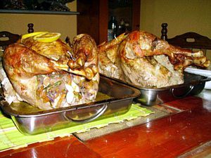 Pavos rellenos. CEna de año nuevo en México