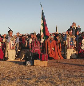 El término de la ceremonia protocolar supone la abertura de Tiwanaku.