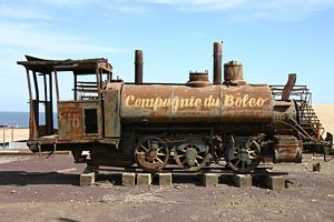 Antigua locomotora de la compañía El Boleo. Santa Rosalía.