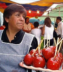 Manzanas con caramelo.