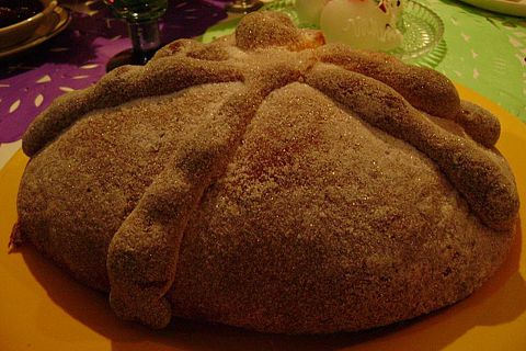 El tradicional Pan de Muerto .