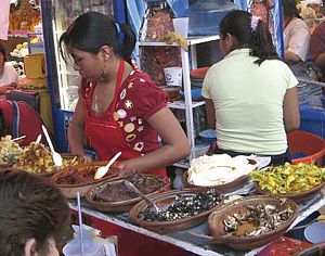 Platillos del mercado.