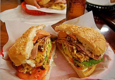 Tortas mexicanas.