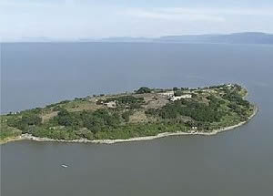 Vista aérea de la isla del Presidio.