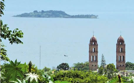 Vista de Mezcala y la Isla del Presidio