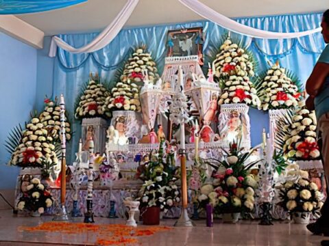 Ofrenda en Huaquechula.