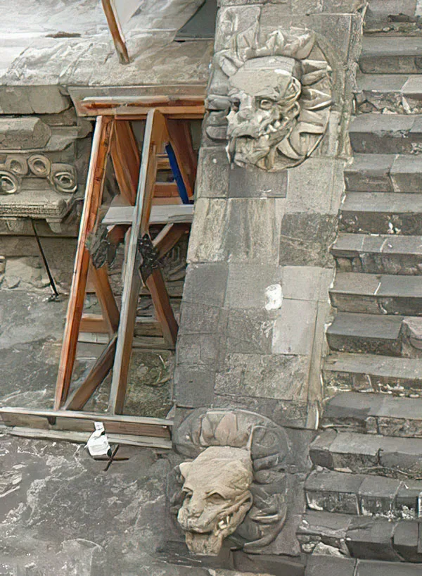 Detalles del Templo de Quetzalcóatl