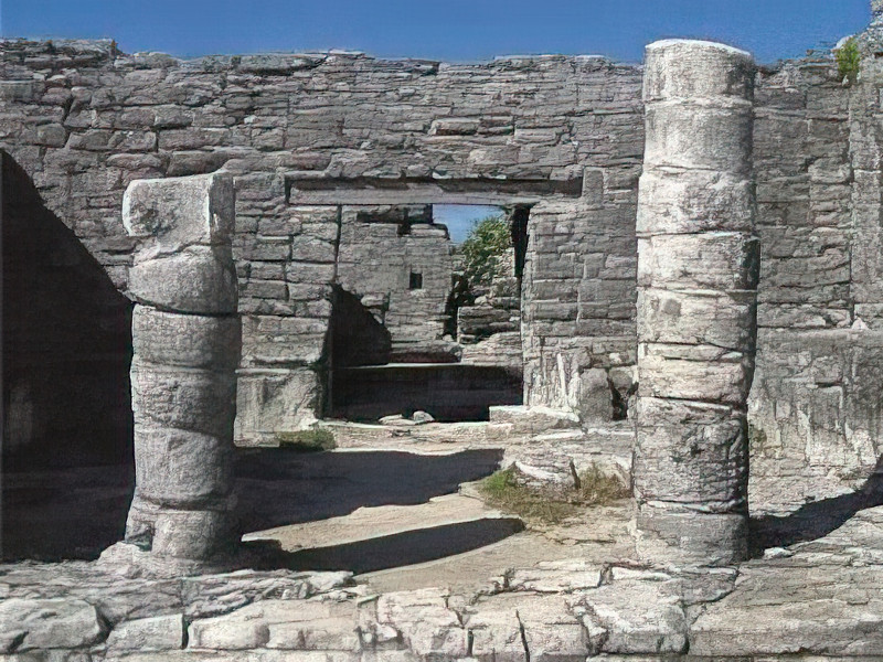 Interior de la muralla de Tulum