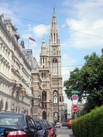 Vista del Ayuntamiento en Viena